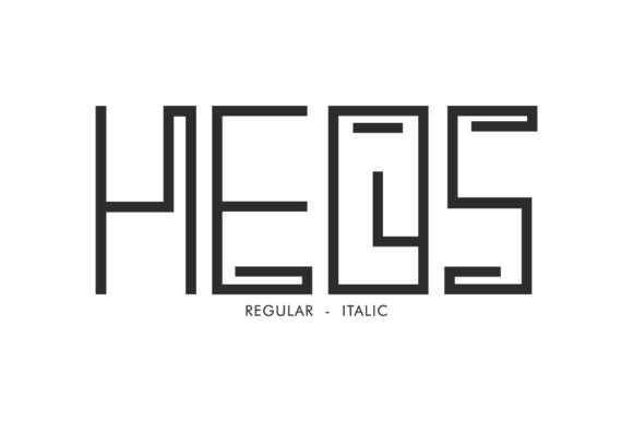 Heos: The Square-Lettered Display Font for Modern Design