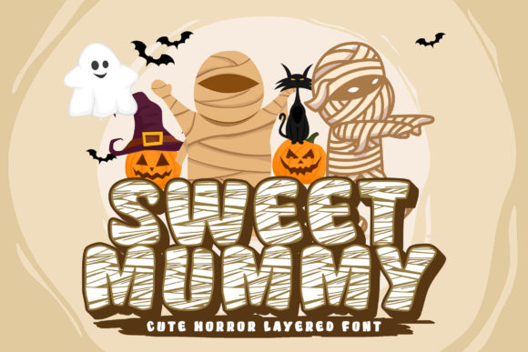 Sweet Mummy Horror: A Bold Typography Choice for Creative Projects